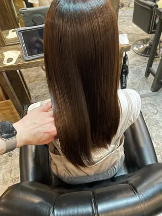 セミロング 韓国ヘア🫧艶カラー 🫧髪質改善/オオヤのヘアスタイル