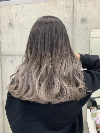 ロング LINOET名古屋所属・ダブルカラー🩶上村 純妃🩶名駅徒歩5分のヘアスタイル
