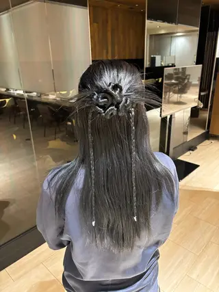 ロング 韓国ヘア/顔周り ヘアセット/加藤優里のヘアスタイル