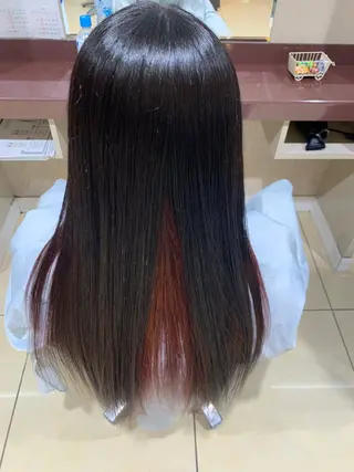 ロング カラー 大島 裕也のヘアスタイル