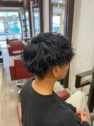 ミディアム パーマ メンズ 湘南のパーマ職人 🔥清水琉葵🔥のヘアスタイル