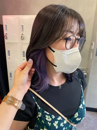 ミディアム カラー 🕶️佐藤 海李🐏のヘアスタイル