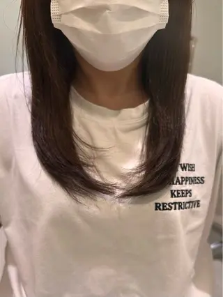 ミディアム ツヤ感/透明感カラー /蟹江/harunaのヘアスタイル