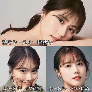 セミロング 映える顔まわり/前髪 特化 💗 ユキマのヘアスタイル