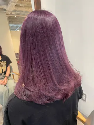 ミディアム カラー 若月 あやかのヘアスタイル