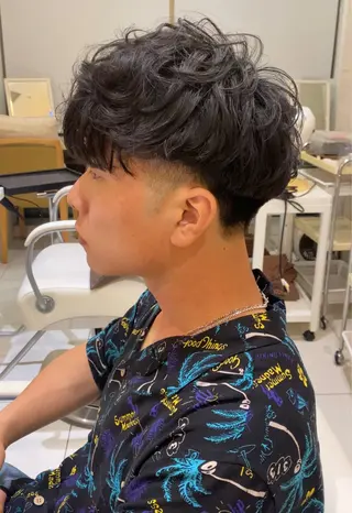 ショート 新宿/韓国レイヤー/ 顔まわり/メンズヘアのヘアスタイル