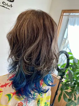 ミディアム カラー chill out 南塚口本店のヘアスタイル