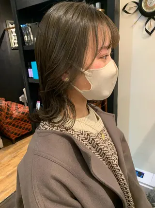 ミディアム 米川 沙妃のヘアスタイル