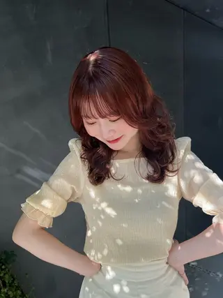 ミディアム 🩰暖色/おベージュ /ayano🥣🫧のヘアスタイル