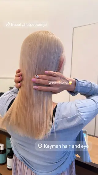 セミロング カラー KEYMAN MEGUMIのヘアスタイル