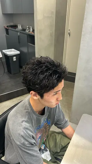 パーマ メンズ 藤平海音/fifth PARKのヘアスタイル