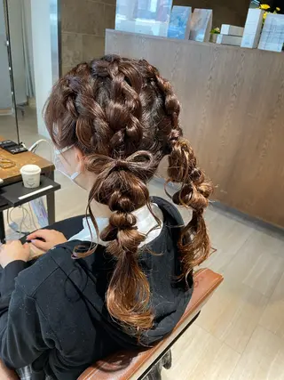 ヘアアレンジ 艶カラー/アレンジ/ はまぐちうみのヘアスタイル