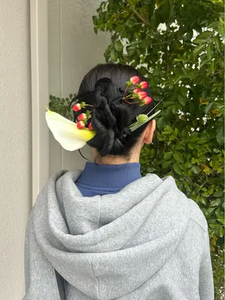 セミロング ヘアアレンジ Hanon hair & relaxation所属・Hanon 美桜のヘアスタイル