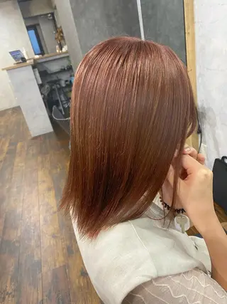 ミディアム カラー 髪質改善/レイヤー カット手塚奨のヘアスタイル