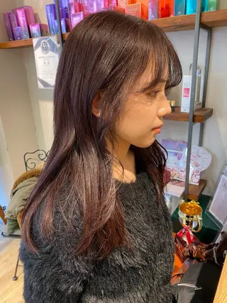 ロング カラー ナチュラルヘア🫧 ナナミのヘアスタイル