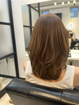 セミロング カラー 髪質改善✨似合わせ カット✂️加藤真紀のヘアスタイル