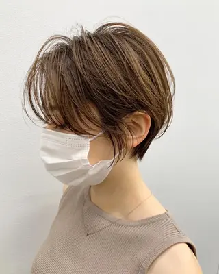 ショート カラー 京都レイヤーカット/ 縮毛矯正/羽柴りくのヘアスタイル