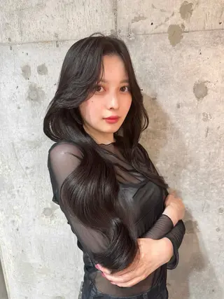 ロング カラー 新宿/韓国レイヤー 髪質改善カラー/角所のヘアスタイル