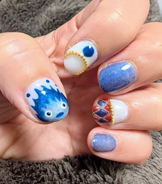 ネイル 千葉家蘭磨ネイル♣所属・千葉家蘭磨ネイル♣と タイ古式マッサージのネイルデザイン