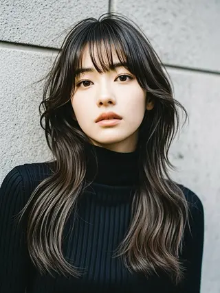 ロング ウルフカット 811 大阪梅田 ウルフのヘアスタイル