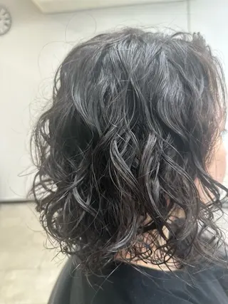 ショート パーマ 長谷川 誠志のヘアスタイル