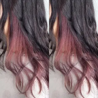 ロング カラー パーマ ヘアアレンジ 八巻 晴香のヘアスタイル