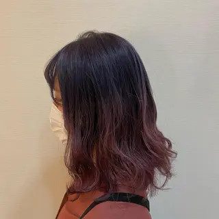 セミロング カラー 🟢NEGi🟣 🫧髪質改善のヘアスタイル