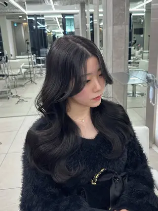 ロング のり🐼顔まわり/ 韓国/レイヤーカットのヘアスタイル