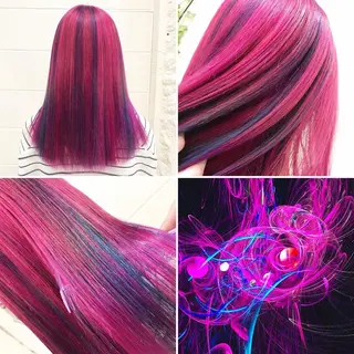 ロング カラー "PEPPU "所属・🌈推し色派手髪 ハイトーンShinのヘアスタイル