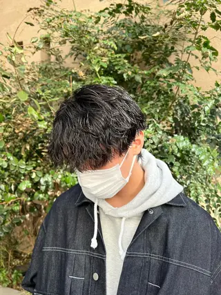 ショート パーマ メンズ fifth JINGUMAE所属・波巻きスパイラルパー マ/シャドウパーマ駿のヘアスタイル