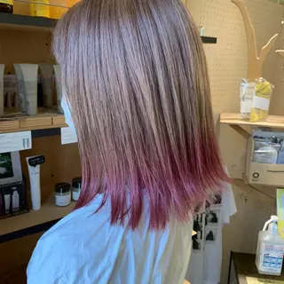 ミディアム 艶髪color💎髪 質改善ストレート大吉のヘアスタイル