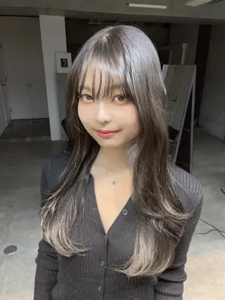 ロング カラー 韓国レイヤー/透明感 /髪質改善/アジキのヘアスタイル