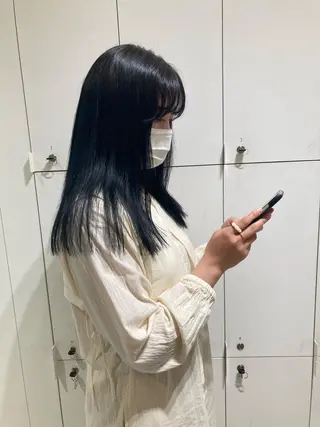 セミロング カラー 透明感カラー🫧 nanohaのヘアスタイル