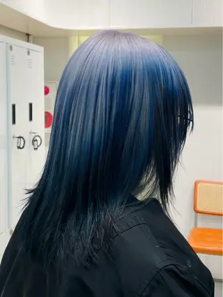 セミロング カラー ヘアアレンジ 🦠デザインカラー/ 魚瀬あおい🦠のヘアスタイル