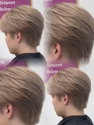 カラー メンズ PELE所属・カットモデル無料‪ レイヤー、ボブ森龍哉のヘアスタイル