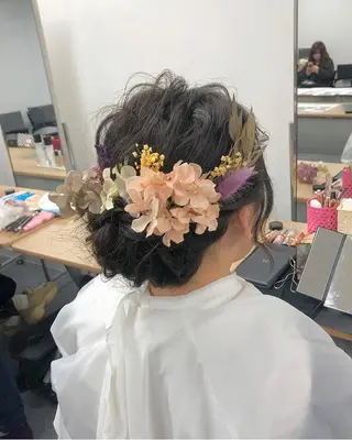 セミロング ヘアアレンジ 梅山 美侑のヘアスタイル