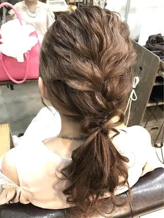 ロング まつパ・ヘアセット ♡Chinami♡のマツエク・マツパデザイン