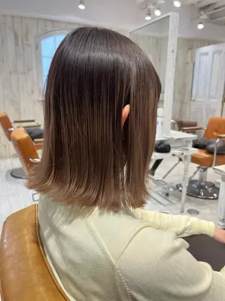 ミディアム 【韓国ヘア×透明感 カラー】笹谷 莉未のヘアスタイル