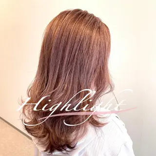 セミロング カラー 心斎橋/ブリーチなし 髪質改善/レイヤーのヘアスタイル