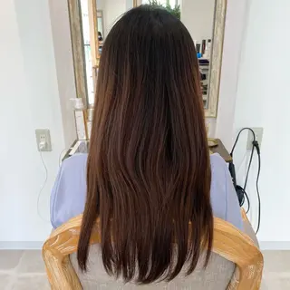 ロング カラー ブリーチなし✨艶髪 カラー𓃲YAGIのヘアスタイル