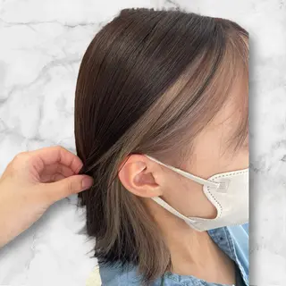 ミディアム カラー セルバ所属・HIRORO ブリーチ/ハイトーンのヘアスタイル