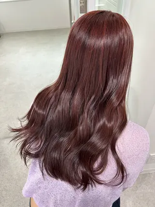セミロング カラー 愛結 暖色カラー🎀🩰のヘアスタイル