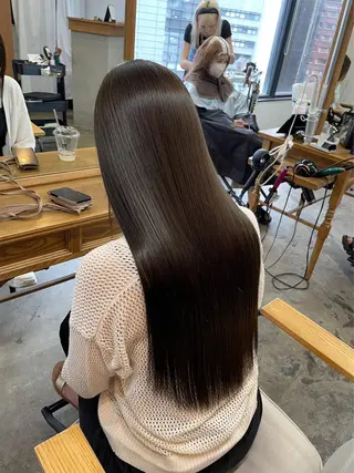 ロング カラー パーマ ヘアアレンジ メンズ 透明感ワンカラー梅田 ダブルカラー/川上のヘアスタイル