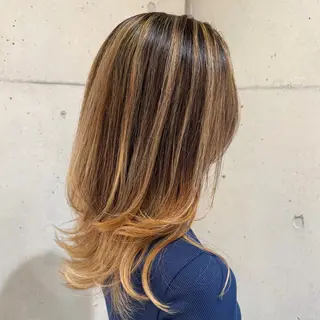 セミロング カラー ハイトーン/ボブ/ 髪質改善🦖mahoのヘアスタイル