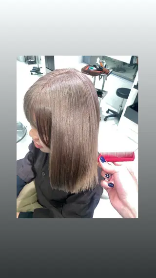 ミディアム カラー 💈髪質改善特化💈 岡田 侑輝のヘアスタイル