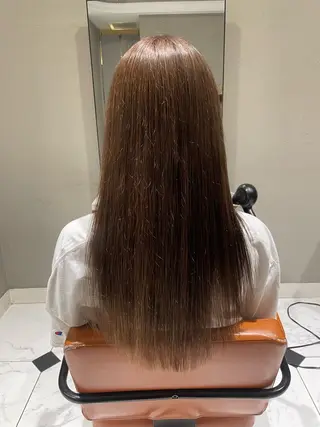 ロング カラー 頭から整える美容師 松田のヘアスタイル