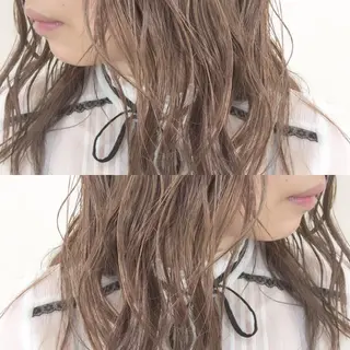 セミロング カラー パーマ ヘアアレンジ エグチ アキラのヘアスタイル