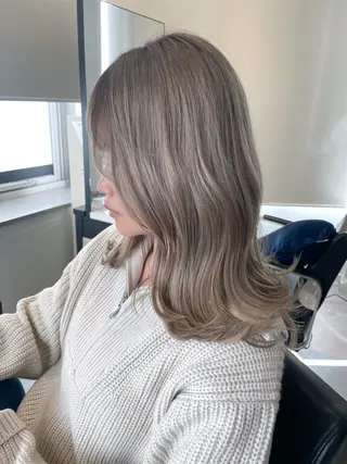 ミディアム noa hair design 町田店所属・miyu♡̷̷ 韓国ヘア/顔まわりのヘアスタイル