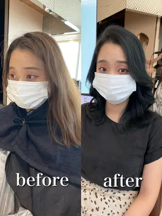 ミディアム 【1日2名様限定】 AFLOAT白川雄副のヘアスタイル