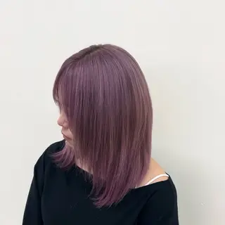 セミロング カラー aura所属・カラー/メンズパーマ 岩角昂音のヘアスタイル